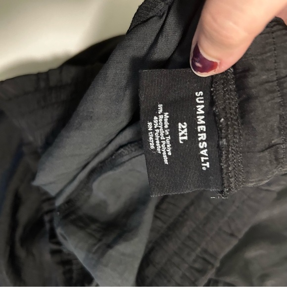 Summersalt The Silky Luxe Palazzo Pants with Ties Black Plus Size 2X 2XL J2 - Picture 4 of 7